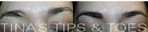 Permanent Cosmetic eyebrows at Tina's Tips & Toes Warrenville, Illinois 60555